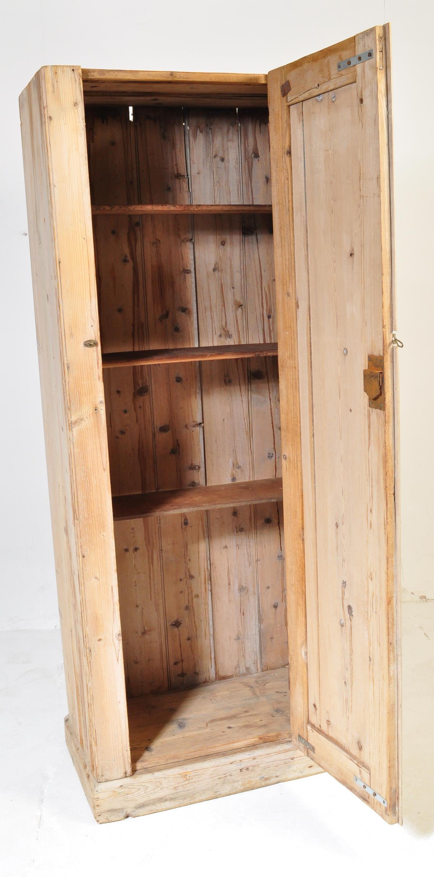 19TH CENTURY PINE WARDROBE / HALL CUPBOARD - Image 2 of 4