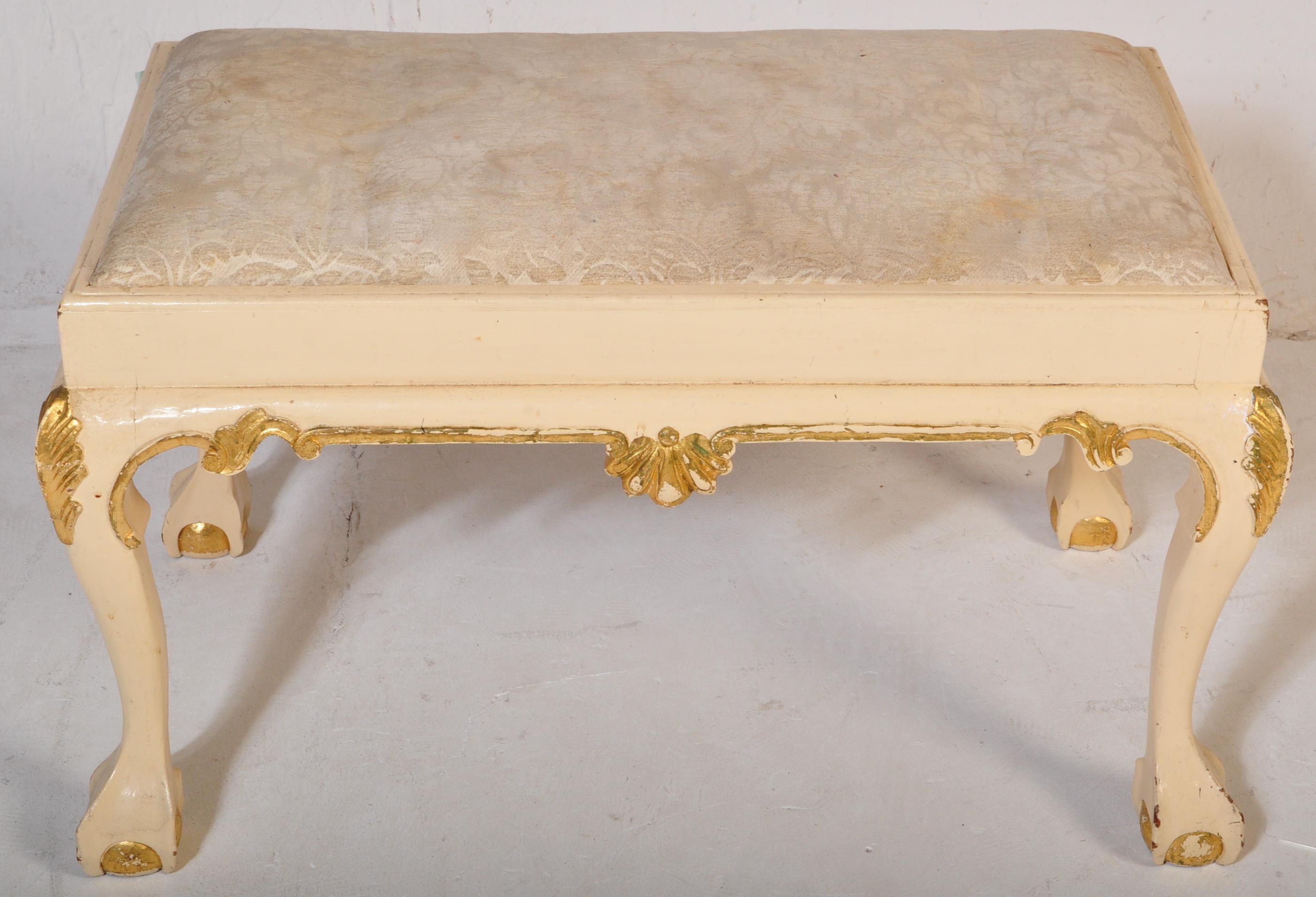 20TH CENTURY FRENCH LOUIS XVI MANNER DRESSING TABLE STOOL - Image 4 of 5
