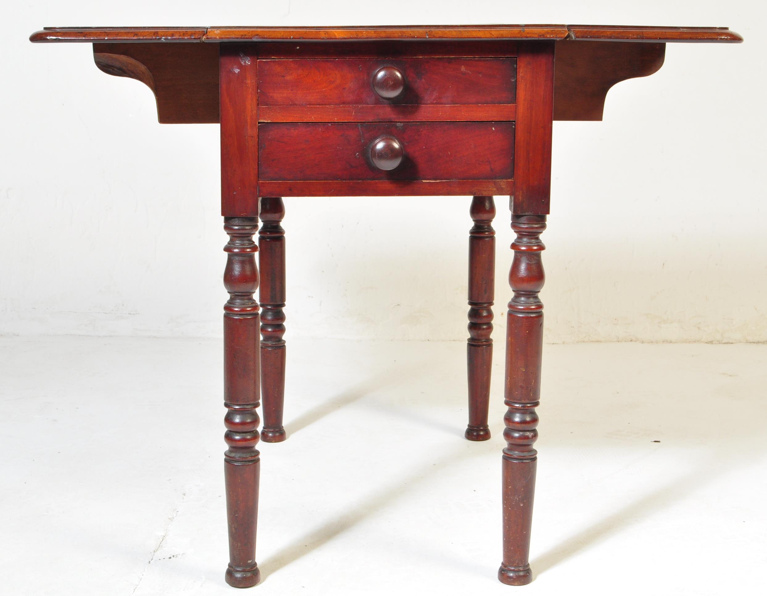 19TH CENTURY GEORGE III MAHOGANY LADIES WORK TABLE - Image 5 of 5