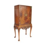 QUEEN ANNE REVIVAL BURR WALNUT COCKTAIL CABINET