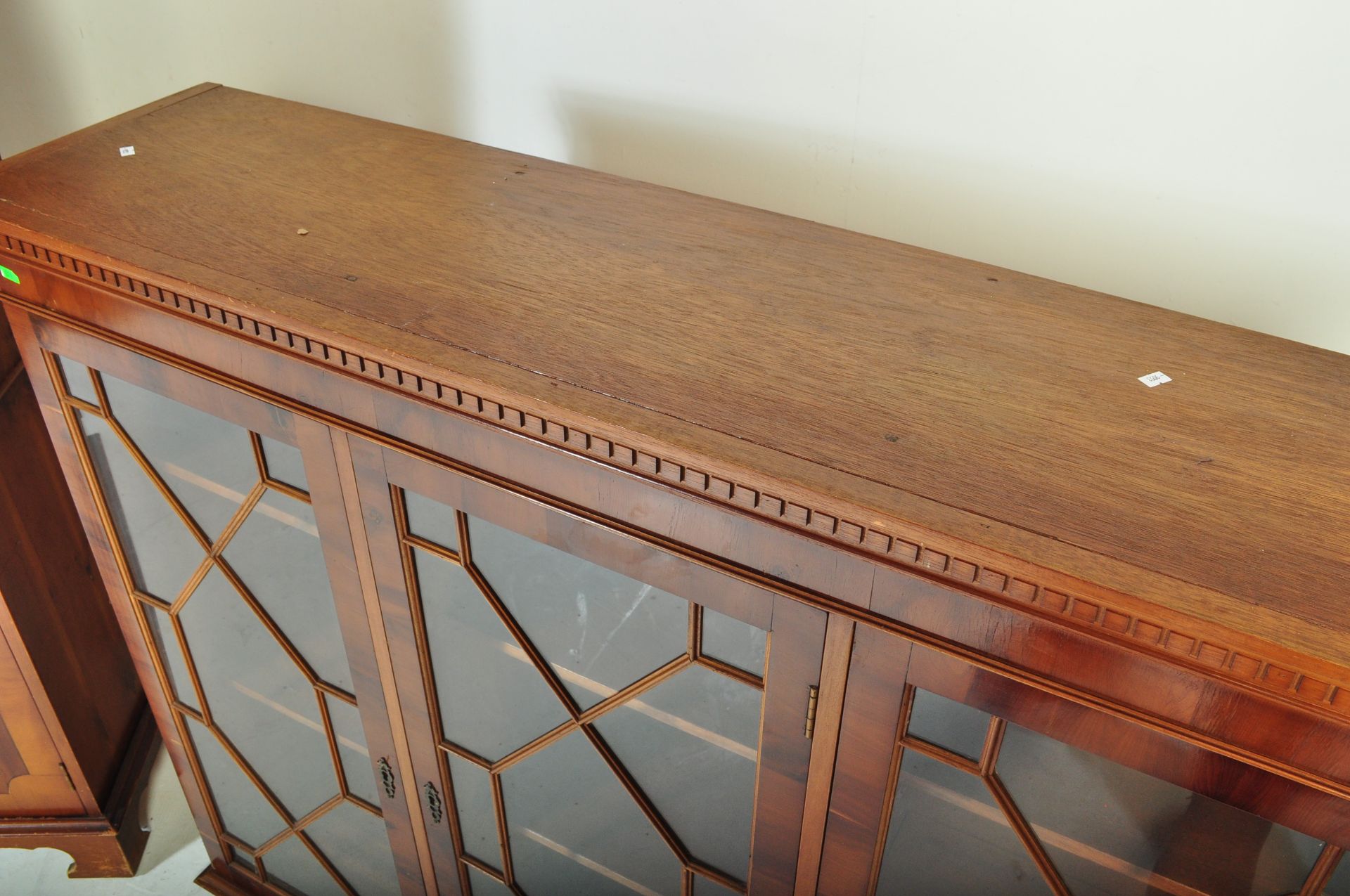 VINTAGE 20TH CENTURY VENEER BUREAU BOOKCASE - Image 3 of 8