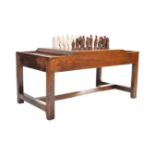 VINTAGE WOOD CUSTOM CHESS BOARD GAME TABLE