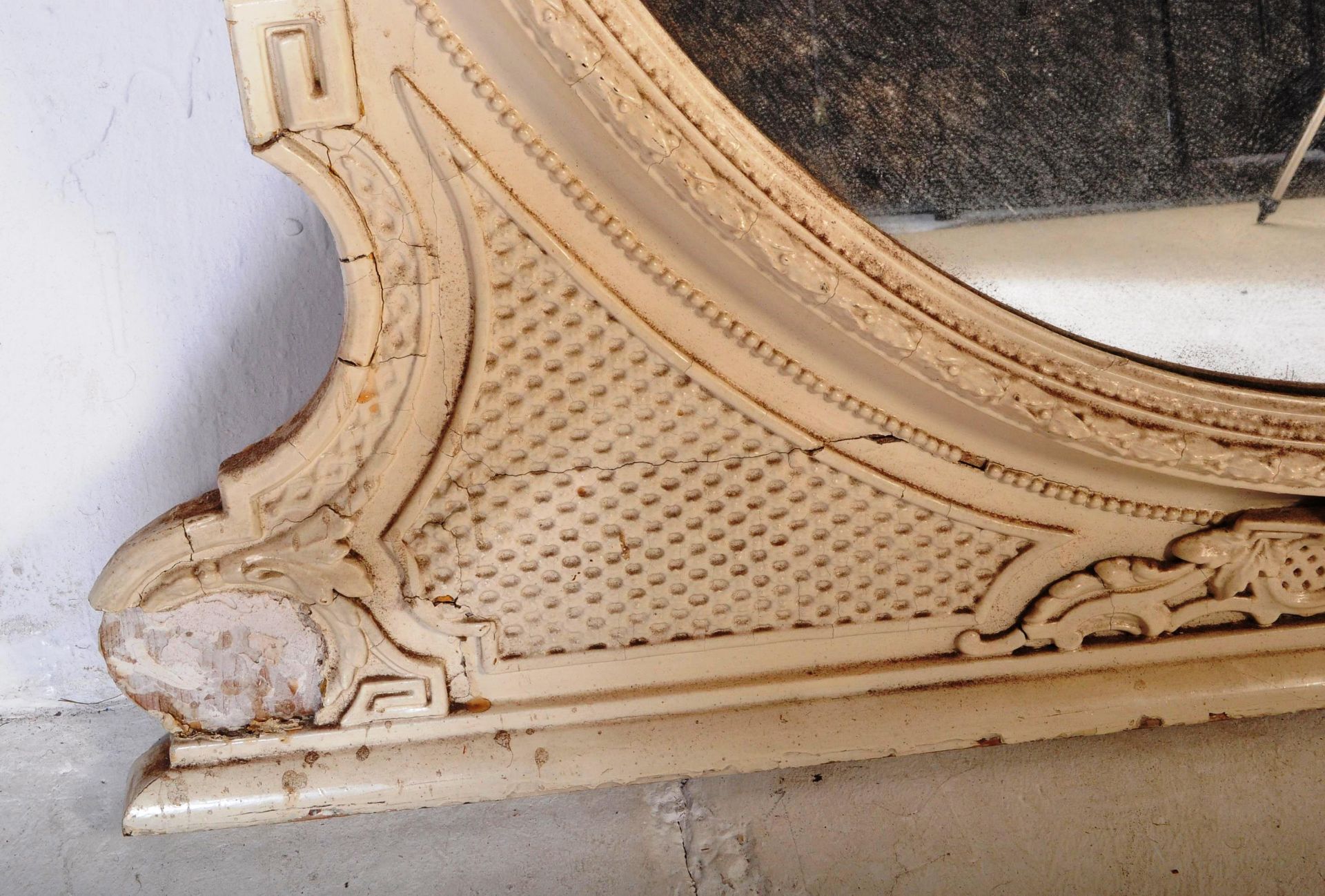 19TH CENTURY VICTORIAN OVER MANTEL WALL MIRROR - Image 2 of 6