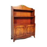 GEORGE III REVIVAL FLAME MAHOGANY WATERFALL BOOKCASE