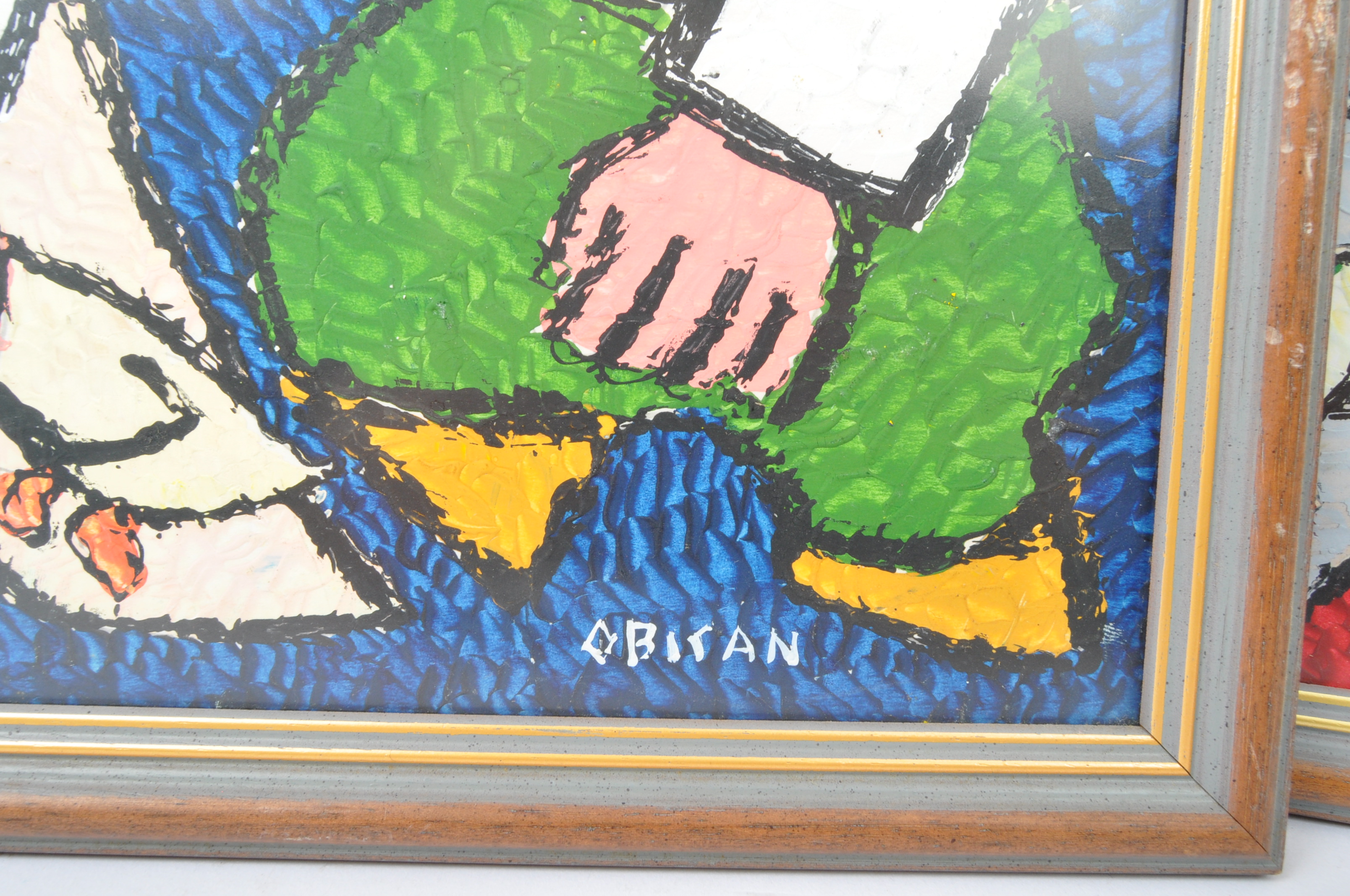 JOVAN OBICAN - PAIR OF ORIGINAL ACRYLIC ON PAPER PAINTINGS - Image 4 of 5