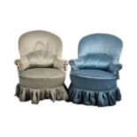 MATCHING PAIR OF FRENCH SALON ARM CHAIRS / BEDROOM CHAIRS
