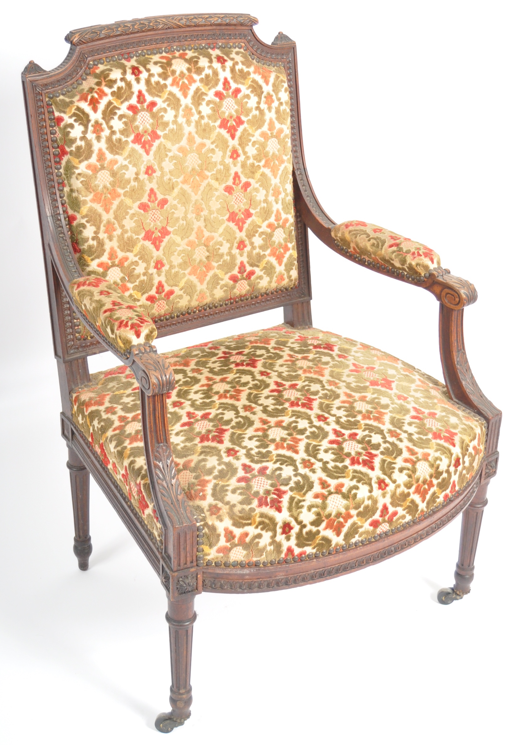 PAIR OF 19TH CENTURY FRENCH LOUIS REVIVAL FAUTEUIL ARMCHAIRS - Image 3 of 8