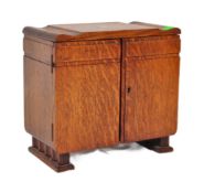 1940S ART DECO OAK TOBACCO SMOKERS CABINET