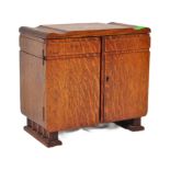 1940S ART DECO OAK TOBACCO SMOKERS CABINET