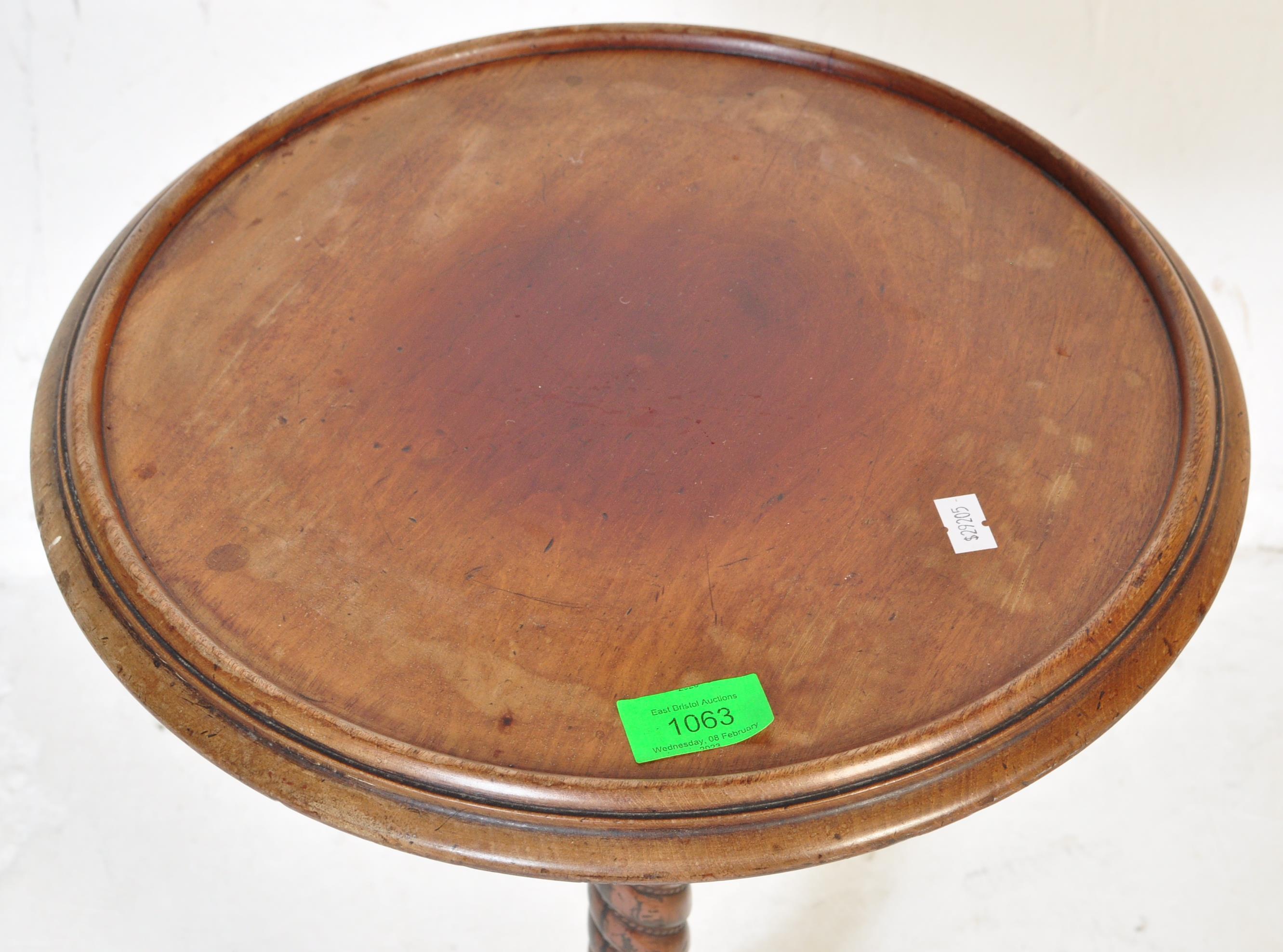 VICTORIAN 19TH CENTURY CAST IRON & MAHOGANY WINE TABLE - Image 3 of 6