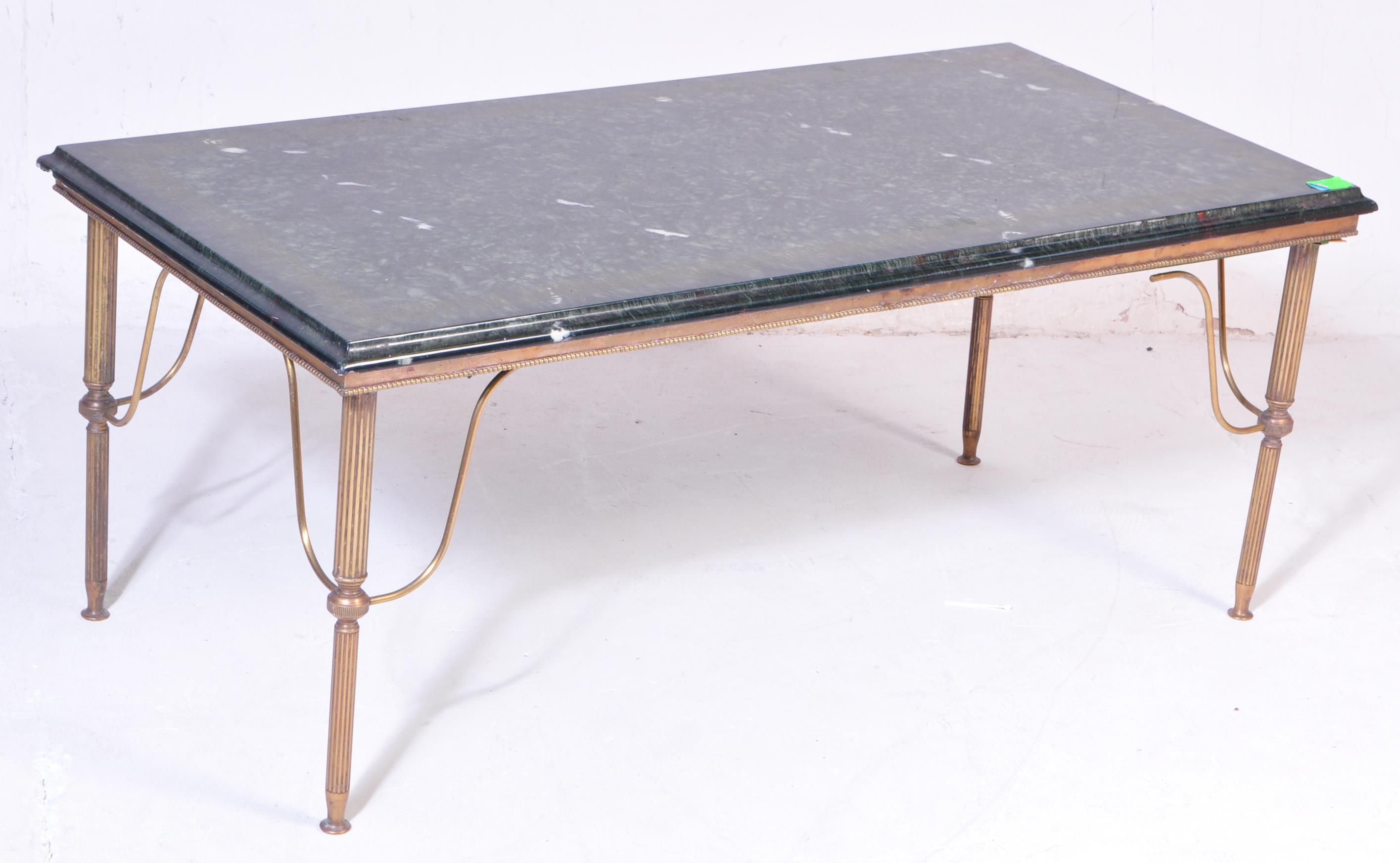 20TH CENTURY HOLLYWOOD REGENCY BRASS COFFEE TABLE - Image 2 of 5