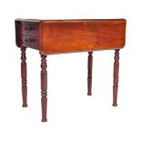 19TH CENTURY GEORGE III MAHOGANY LADIES WORK TABLE