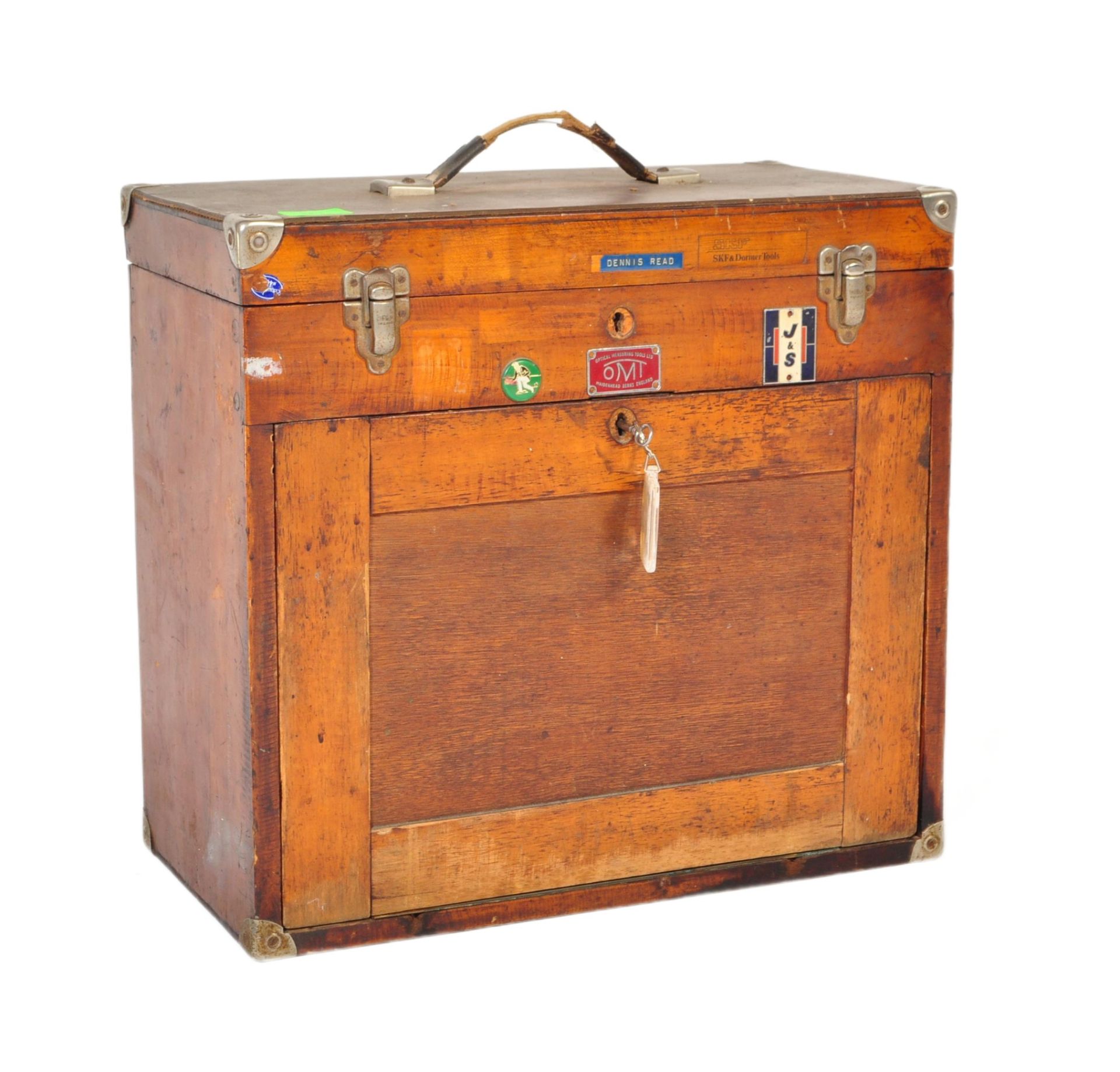 20TH CENTURY WOODEN ENGINEERS TOOL BOX