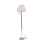 CONTEMPORARY FLOOR STANDING STANDARD CHROME LAMP