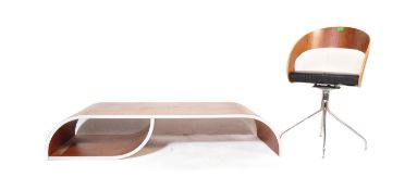 CONTEMPORARY LOW BENTWOOD COFFEE TABLE