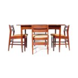 WHITE & NEWTON - DESIGNER TABLE AND FOUR CHAIRS