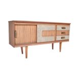 RETRO MID CENTURY FORICA TWO TONE CREDENZA