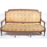 19TH CENTURY FRENCH LOUIS REVIVAL MAHOGANY CANAPE SOFA