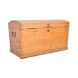 VICTORIAN 19TH CENTURY COUNTRY PINE DOME TOP CHEST