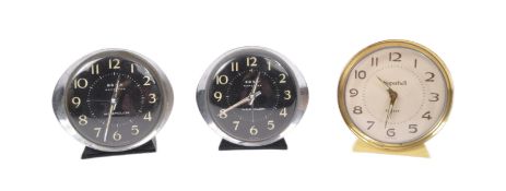 THREE MID CENTURY CLOCKS - SUPERBELL & WESTCLOX