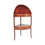 19TH CENTURY GEORGE III MAHOGANY CORNER WASHSTAND