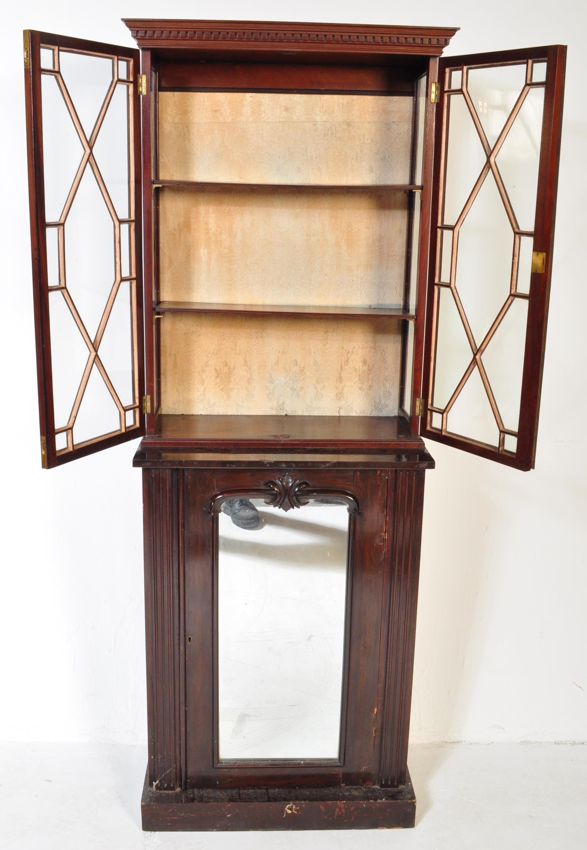 19TH CENTURY MAHOGANY LIBRARY BOOKCASE PIER CABINET - Image 3 of 6