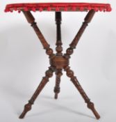 19TH CENTURY MAHOGANY GYPSY FORTUNE TELLERS TABLE