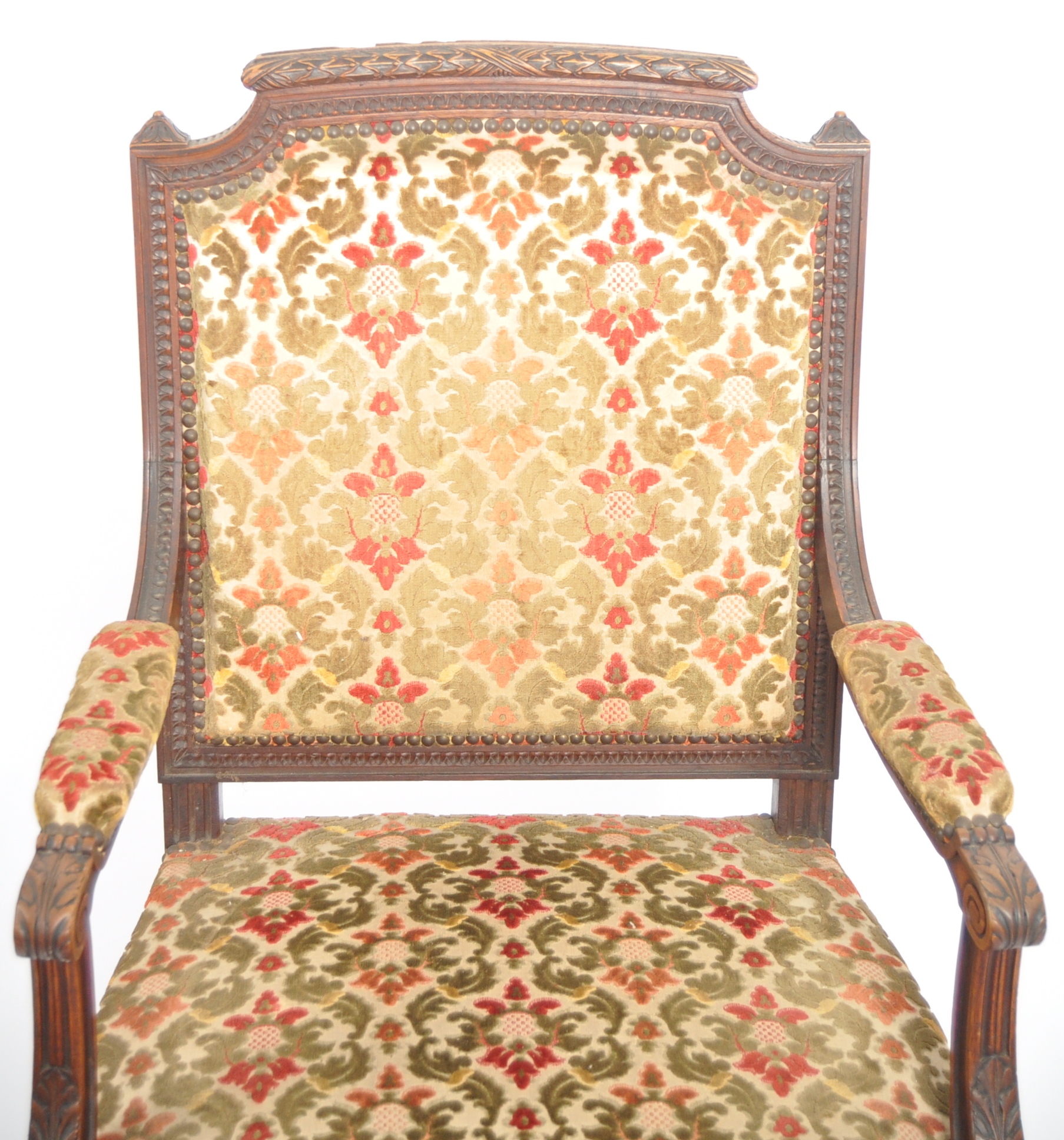 PAIR OF 19TH CENTURY FRENCH LOUIS REVIVAL FAUTEUIL ARMCHAIRS - Image 5 of 8