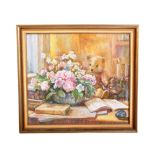 RACHEL HEMMING BRAY - 'SUMMER FLOWERS' STILL LIFE PAINTING