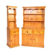 20TH CENTURY COUNTRY PINE WELSH DRESSER & SIDE DRESSER