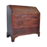 EARLY 19TH CENTURY GEORGE III MAHOGANY WRITING BUREAU