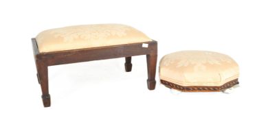 PAIR OF 19TH CENTURY LOW FOOT STOOLS