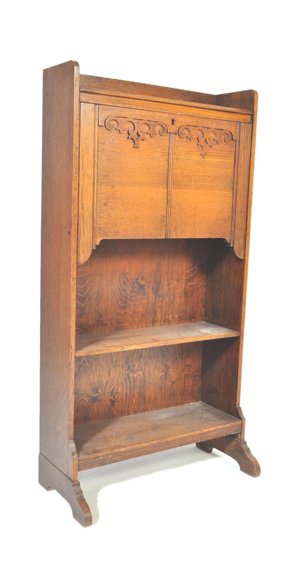 ARTS & CRAFT EARLY 20TH CENTURY OAK STUDENT BOOKCASE BUREAU