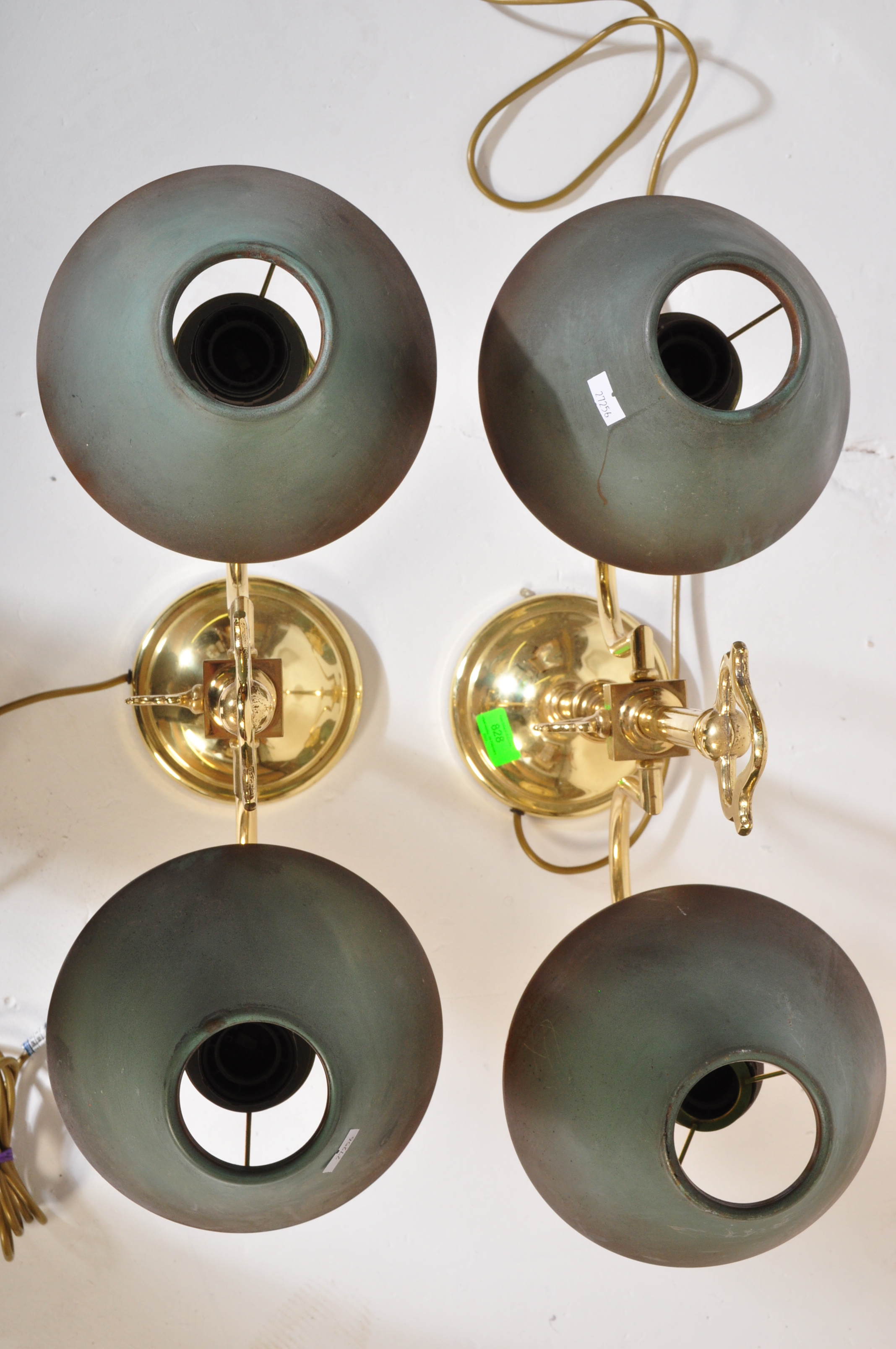 PAIR OF RETRO VINTAGE GILT METAL CASINO TABLE LAMPS - Image 3 of 5