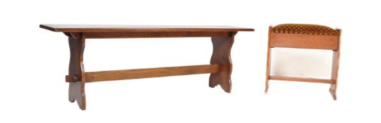 WOOD BROS - OLD CHARM JACOBEAN REFECTORY BENCH SEAT