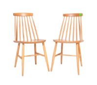 MANNER OF ERCOL - PAIR OF BLOND WOOD DINING CHAIRS