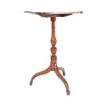 18TH CENTURY GEORGE III MAHOGANY PEDESTAL WINE TABLE