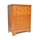 VINTAGE CIRCA 1940S LIGHT OAK CHEST OF DRAWERS