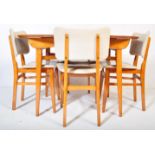 MID 20TH CENTURY TEAK EXTENDING DINING TABLE W/ CHAIRS