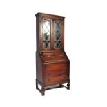 VINTAGE 20TH CENUTRY JACOBEAN REVIVAL BUREAU BOOKCASE