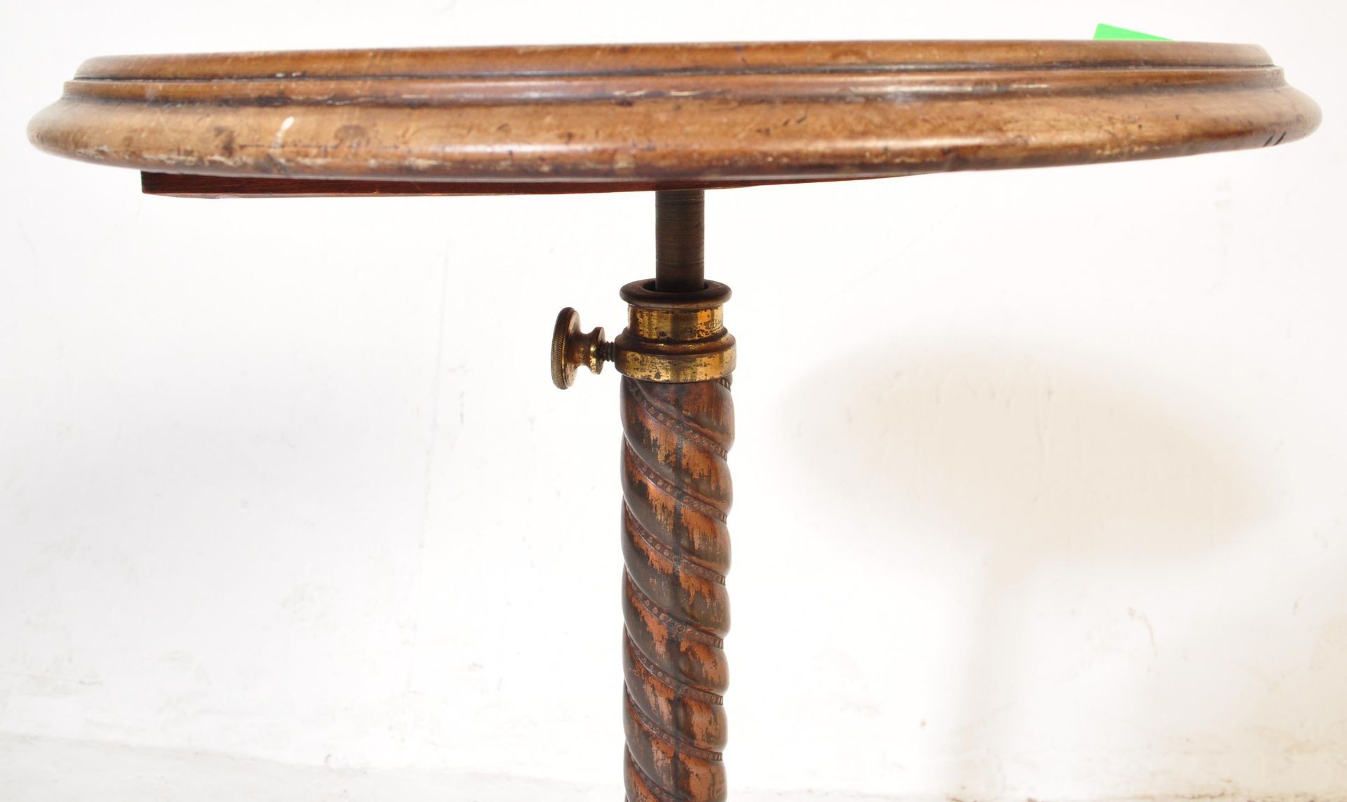 VICTORIAN 19TH CENTURY CAST IRON & MAHOGANY WINE TABLE - Image 6 of 6