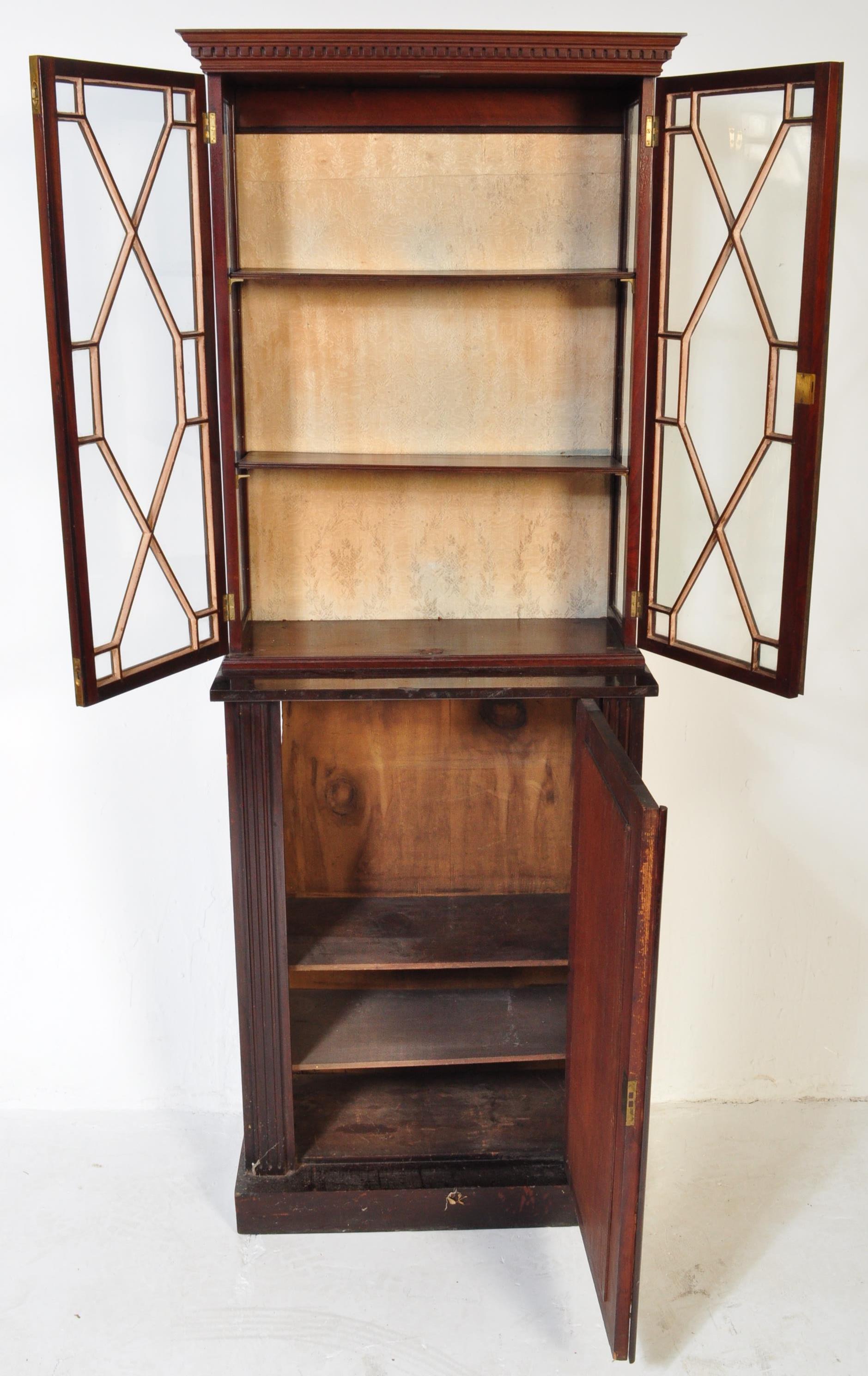 19TH CENTURY MAHOGANY LIBRARY BOOKCASE PIER CABINET - Image 5 of 6