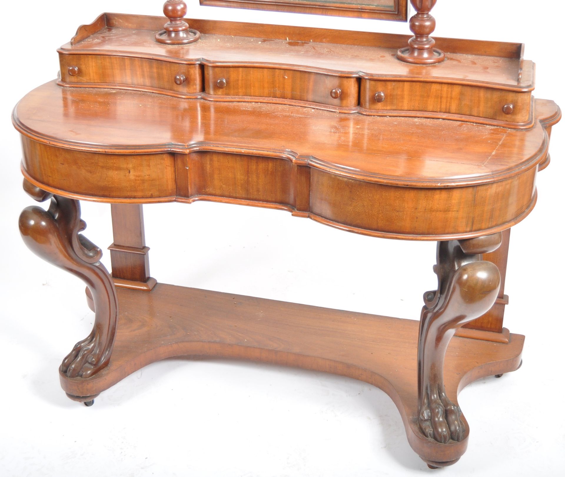 LARGE 19TH CENTURY MAHOGANY DUCHESS DRESSING TABLE - Image 3 of 11