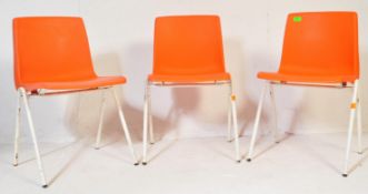 RETRO VINTAGE STEELUX STACKING CHAIRS