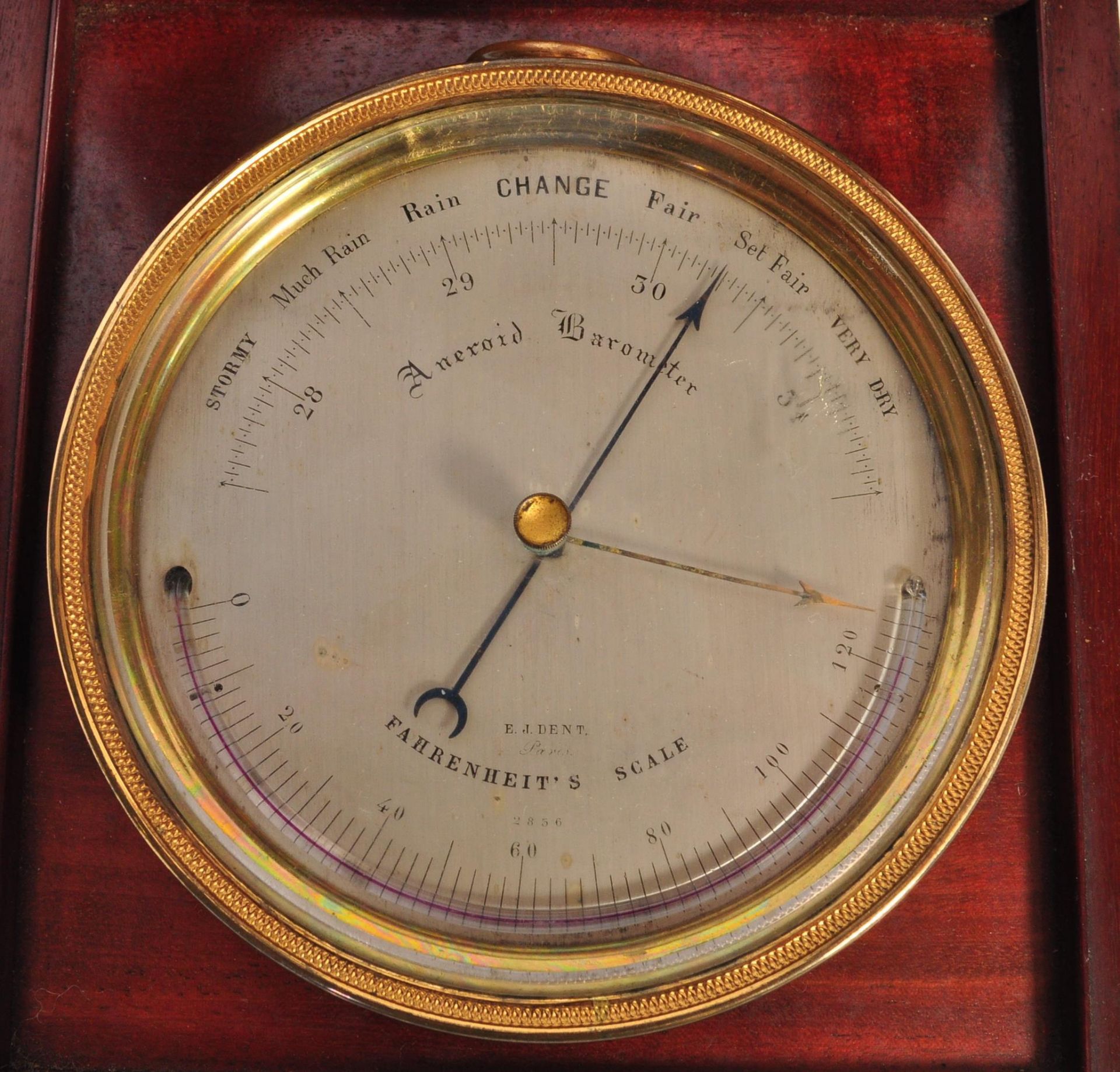 VICTORIAN 19TH CENTUTRY - DENT OF PARIS - MARITIME BAROMETER - Image 2 of 7