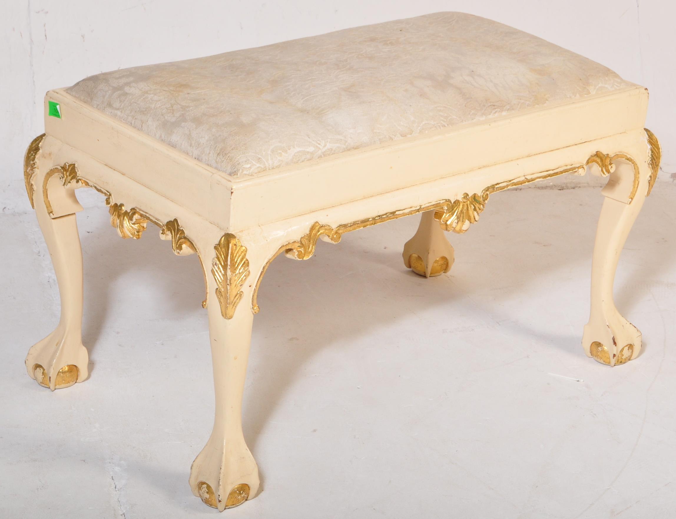 20TH CENTURY FRENCH LOUIS XVI MANNER DRESSING TABLE STOOL - Image 2 of 5
