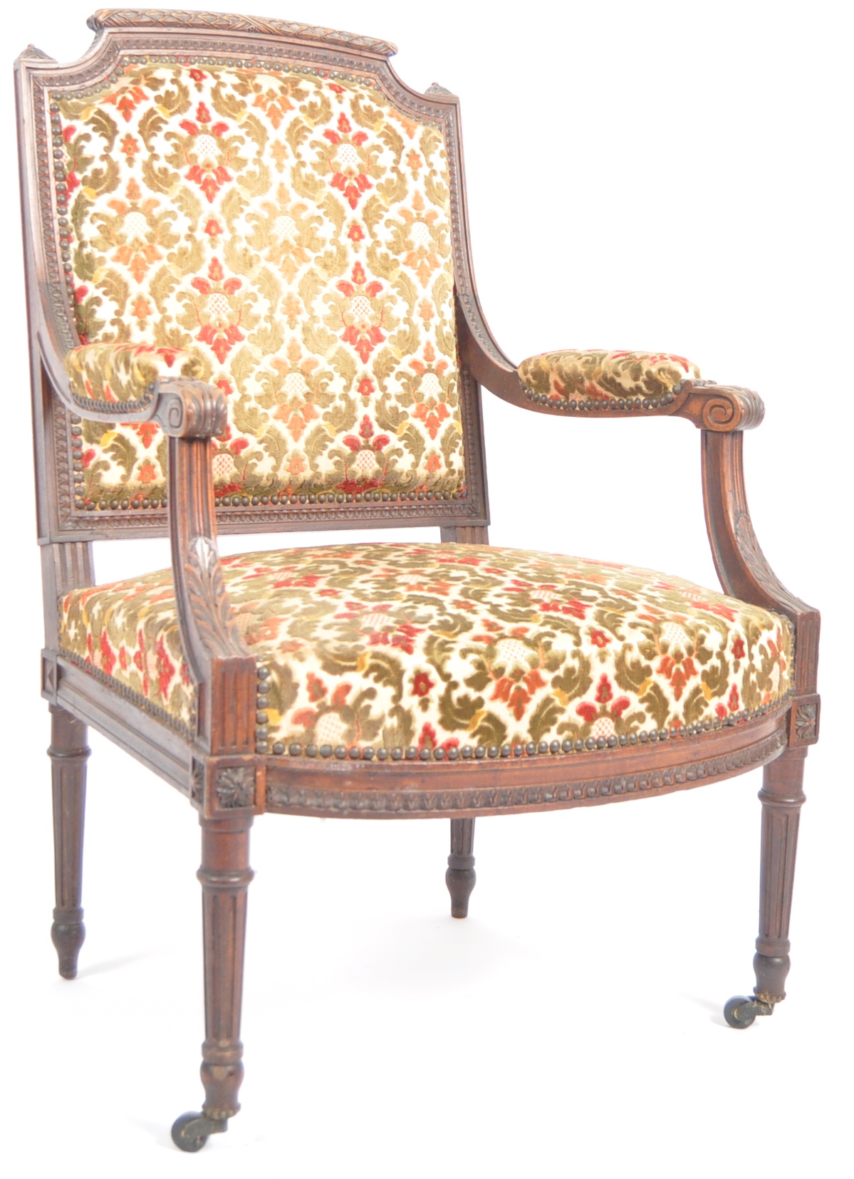 PAIR OF 19TH CENTURY FRENCH LOUIS REVIVAL FAUTEUIL ARMCHAIRS - Image 2 of 8