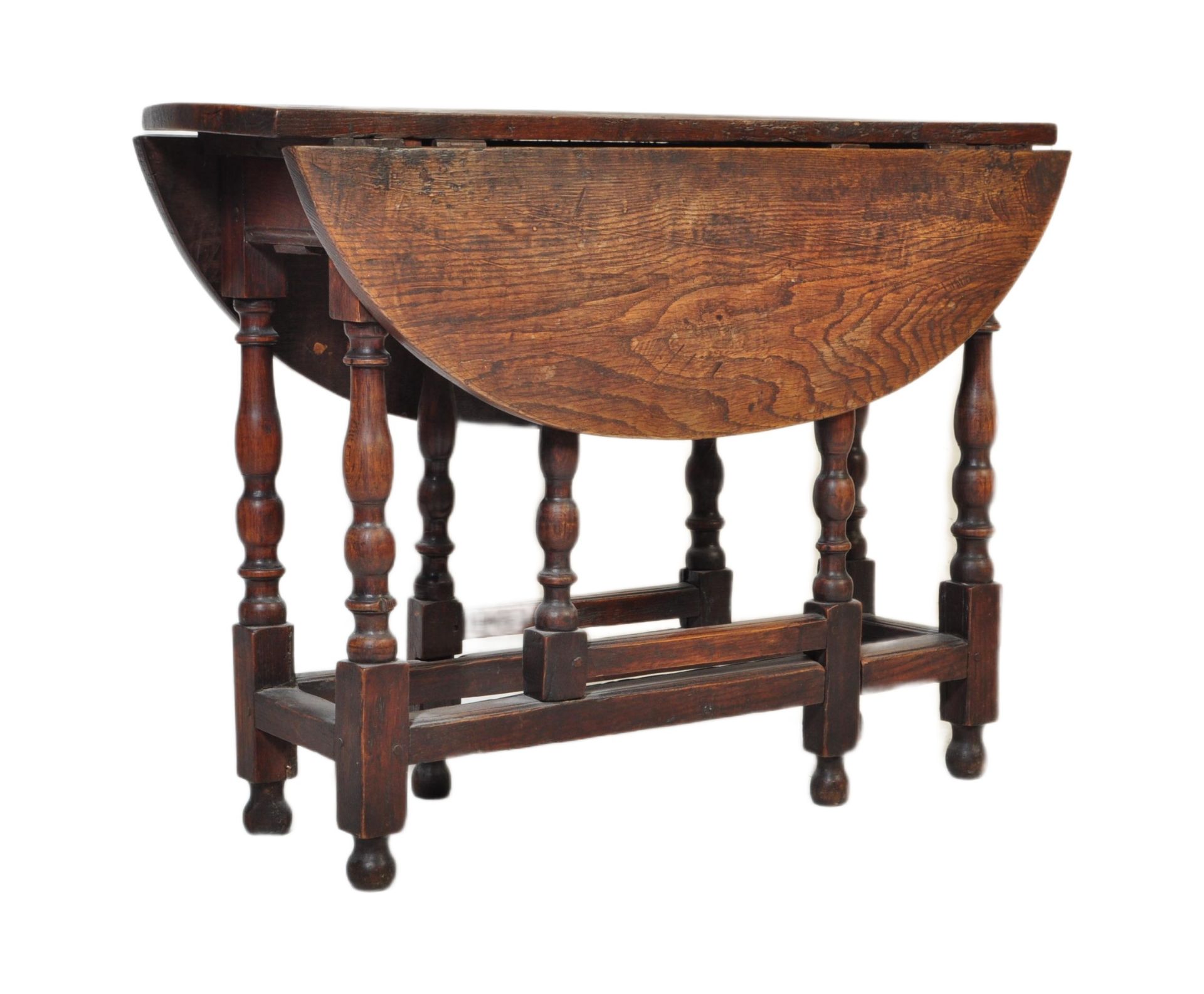 19TH CENTURY OAK DROP LEAF DINING GATELEG TABLE