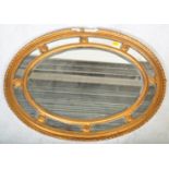 REGENCY 19TH CENTUR Y OVAL GESSO & GIILTWOOD MIRROR