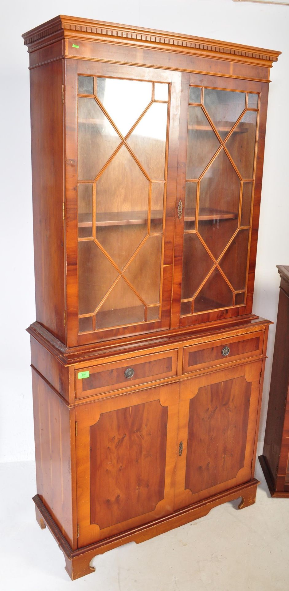 VINTAGE 20TH CENTURY VENEER BUREAU BOOKCASE - Image 5 of 8